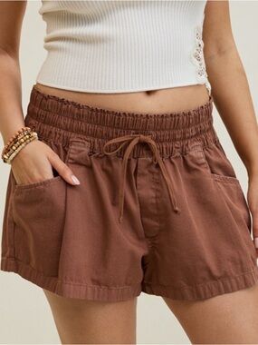 aerie Boho Shorts in Horizon Brown, Size Large, NWT